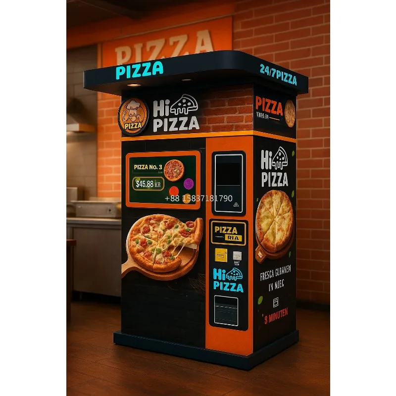 Commercial Hot Dog Pizza Vending Machine Customized Dimension Pizza Vending Machine Automatic Making Machine Price for France