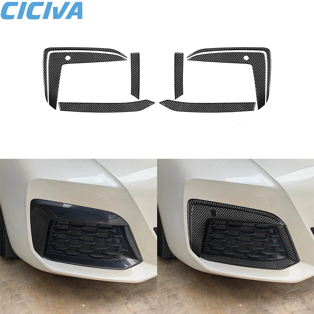 

Real Carbon Fiber Front Bumper Spoiler Splitter Trim For BMW 5 Series G30 2016 2017 2018 2019 2020 2021 2022 8pcs