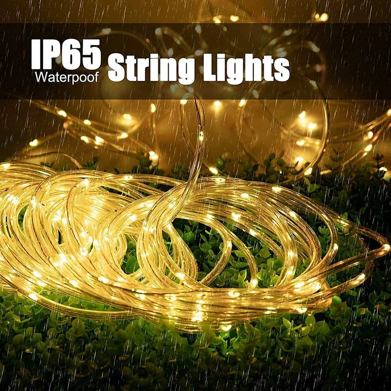 

Outdoor Solar Lights Garland Rope String Lights 5/10/20M LED Garden Garland Waterproof Tube Lamp for Garden Christmas Decoration