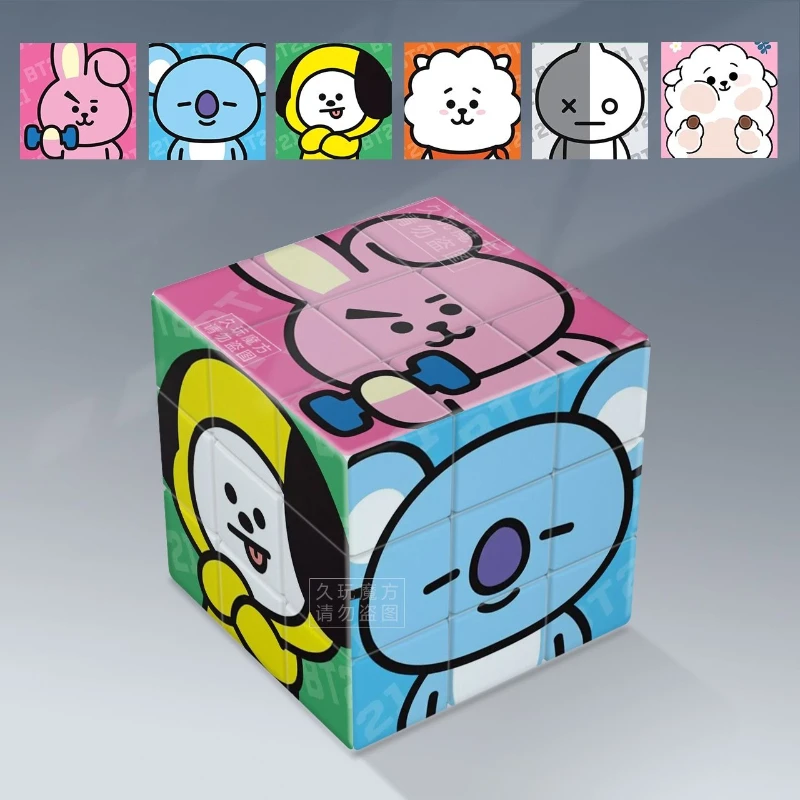 

BT21 anime cartoon cute student puzzle toy kawaii for boys and girls fun stress-relief Rubik's cube fan support merchandise gift