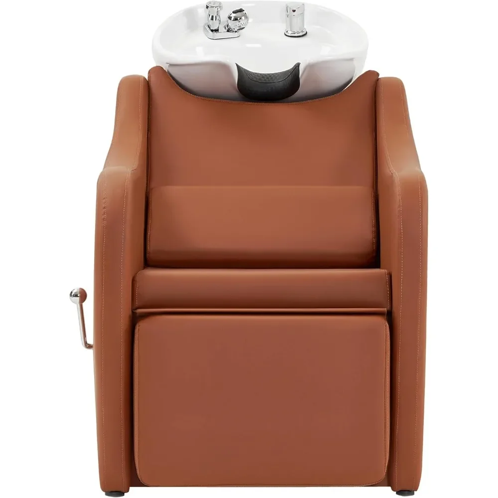 Shampoo Chairs, Faux leather is waterproof and stain-resistant, so you can easily wipe off the dust with a cloth, Shampoo Chairs