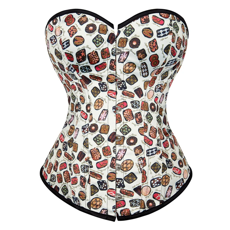 

New Beige Painted Waist Corset Women Body Shaper Bustier Top Chest Gather Push Up Sexy Lingerie Waist Trainer Shapewear