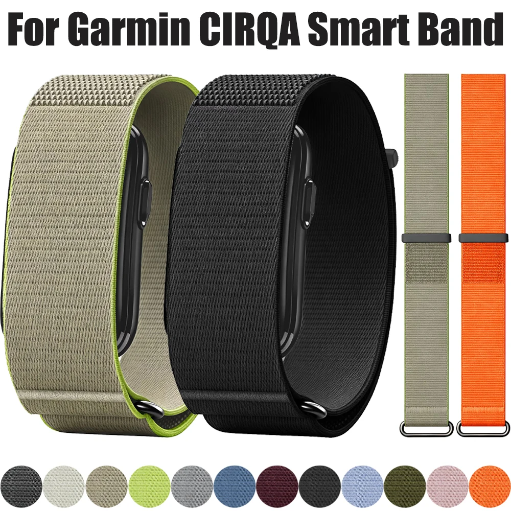 Official Nylon Loop Strap for Garmin CIRQA Smart Band Breathable Sports Replacement Bracelet Wristband for Garmin CIRQA Correa