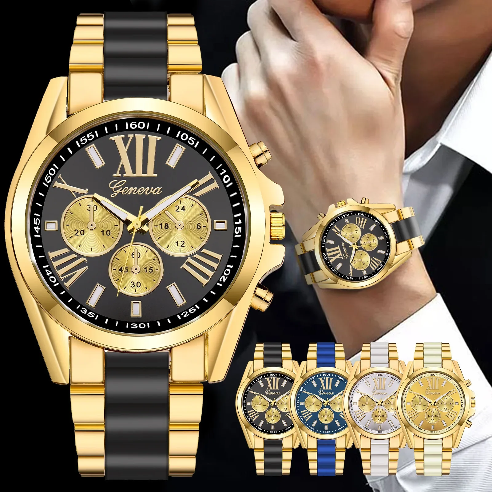 New Mens Watches Waterproof Luminous Top Fashion Brand Luxury Quartz Wristwatch Full Stell Military Watch Clock Gifts