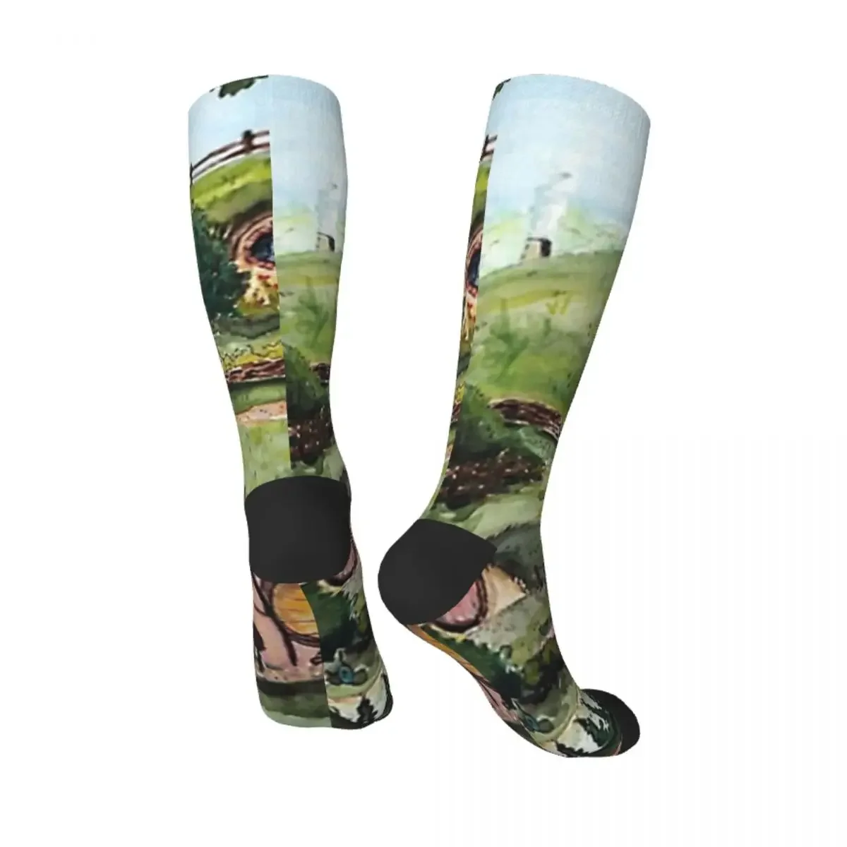 Little Green House Socks japanese fashion retro Man Socks Women's