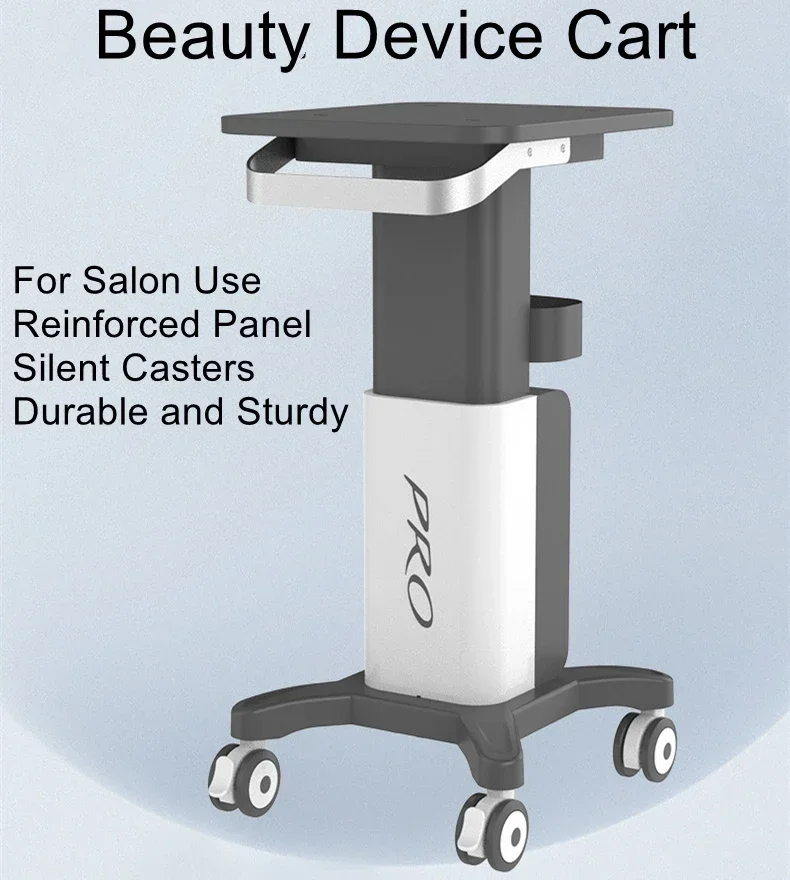 Durable Beauty Device Cart For Salon Use – Reinforced Panel Silent Casters Sturdy Sheet Metal For Clinics & Hospitals Long Servi