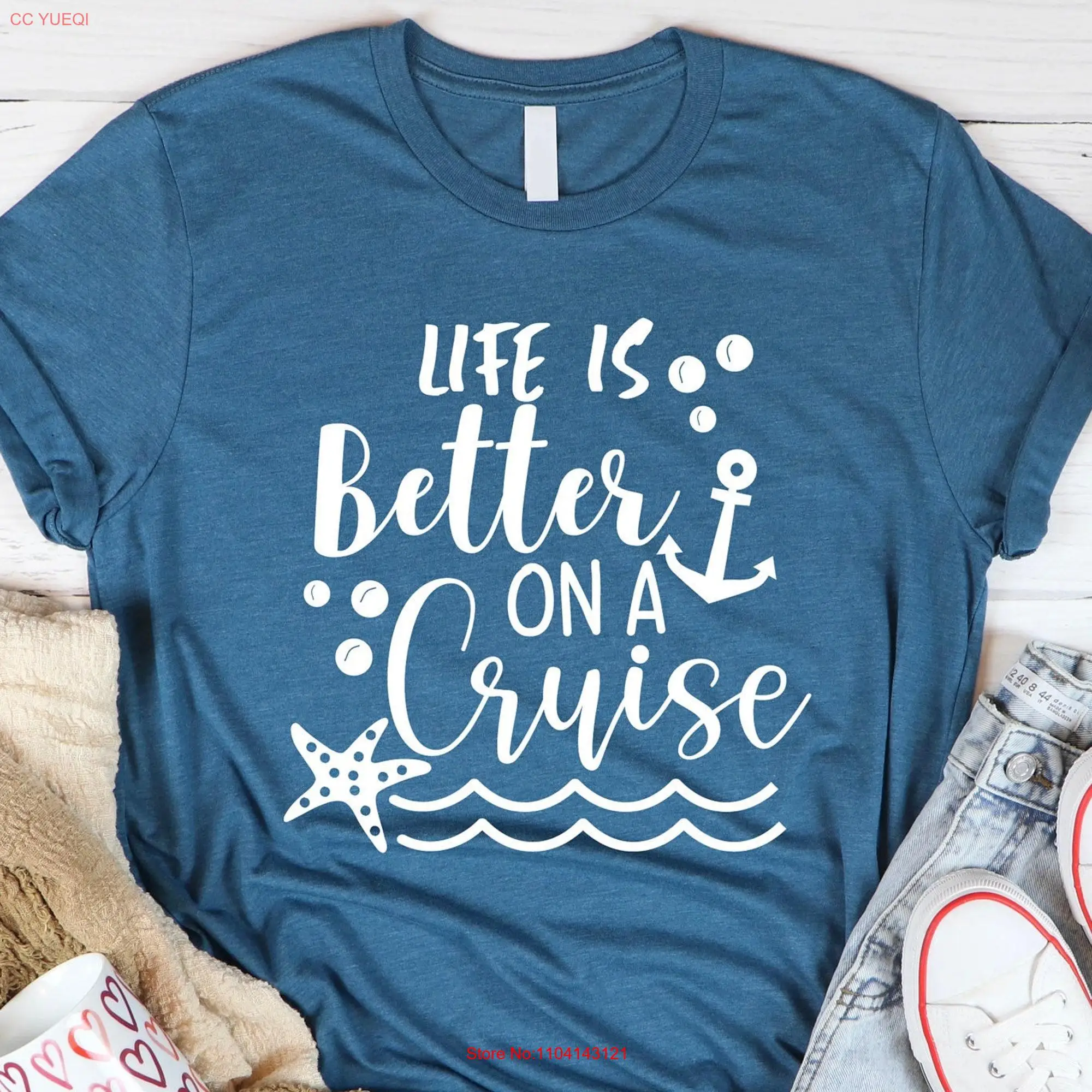 Life is Better on a Cruise T Shirt Family Matching Squad Vacation Summer Friend long or short sleeves