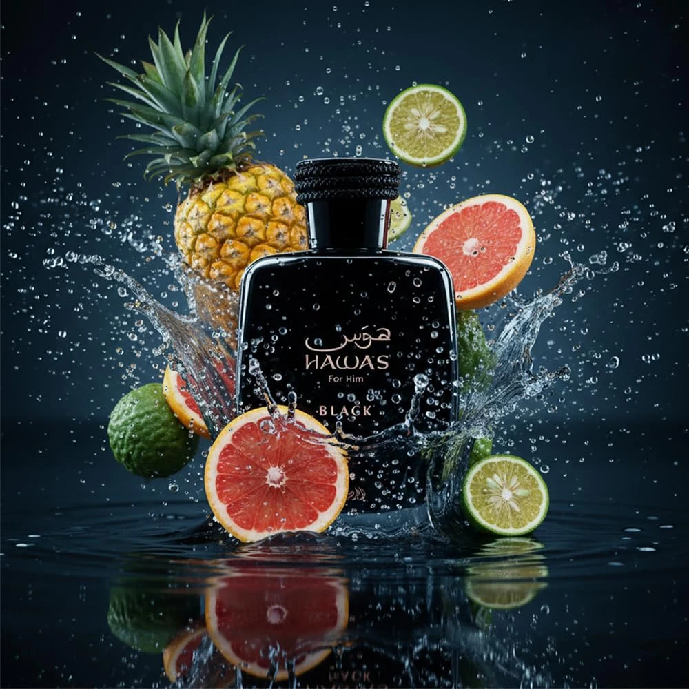 Hawas Black by Rasasi for Men - 3.38oz Eau De Parfum Spray, Long Lasting - Sophisticated and Modern Fragrance for Men. view 3