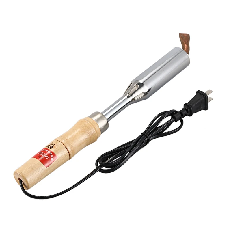 2X 200W Insulated Wooden Handle Electric Iron High Power Soldering Iron Household Electrician Welding Iron US Plug