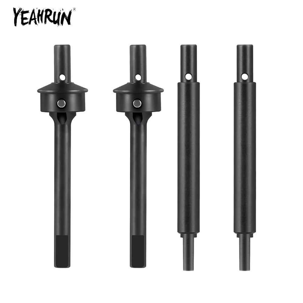 YEAHRUN Front Rear Axle CVD Hard Steel Drive Shaft Dog Bone for 1/18 Ascent Rock Crawler RC Car Upgrade Parts