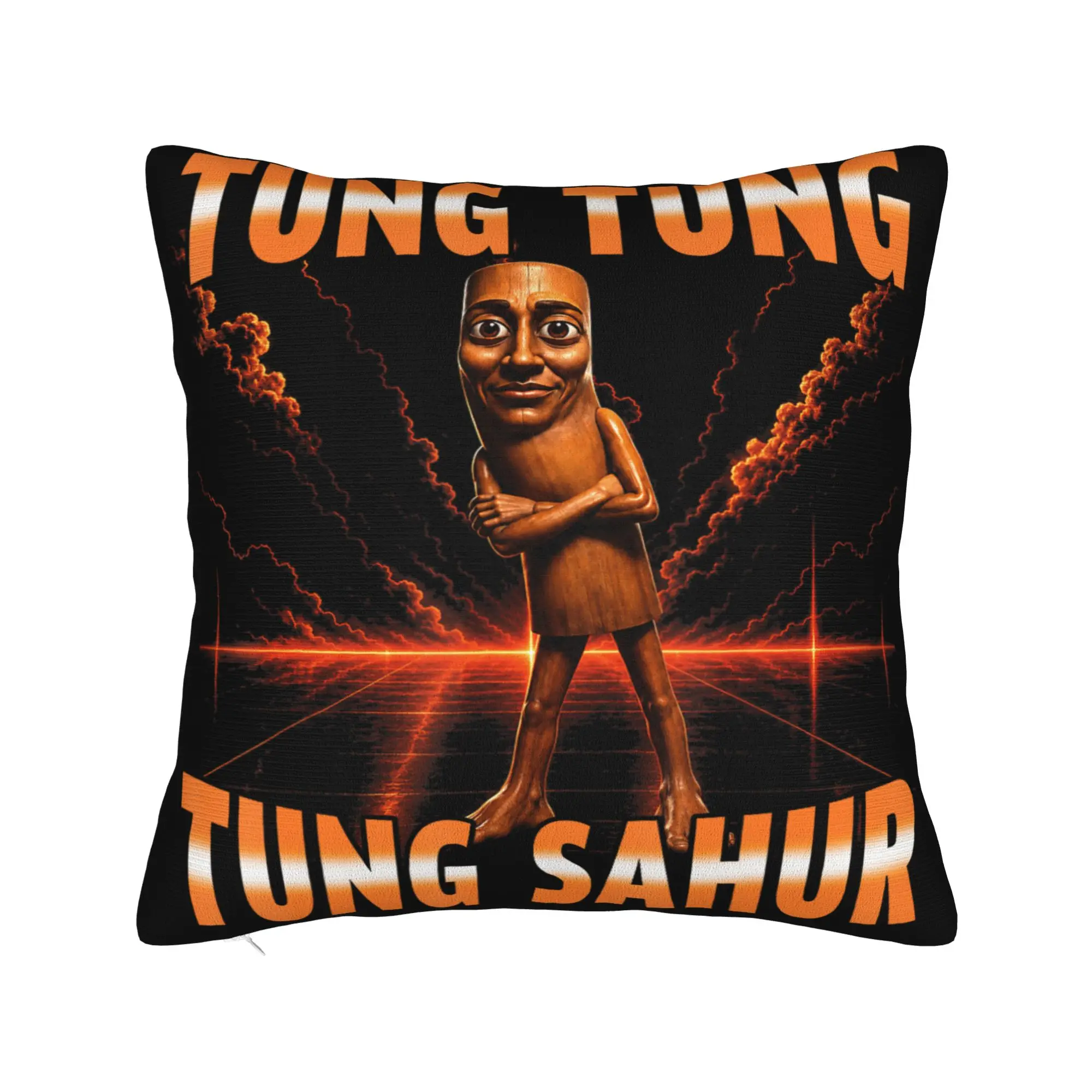 Tung Tung Tung Sahur is Calling Dance Meme Pillow Cover  Soft Cushion Cover Cute Funny Pillow Case For Living Room Bed Chair