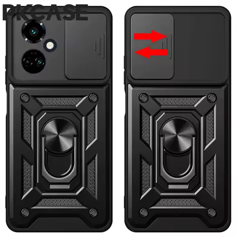 PKCASE Shockproof Bracket Case For Infinix Tecno Camon 40 30S Spark 30 30C 20 20C 10 9 Go 2024 Pova 6 Neo 5 Pop 9 8 7 Pro Cover