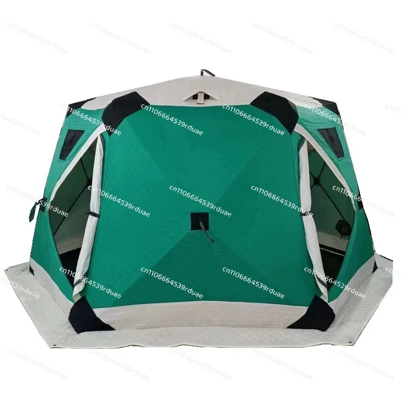 Insulated Hexagonal Tent Portable Direct Support Outdoor Winter Camping Hiking Ice Fishing