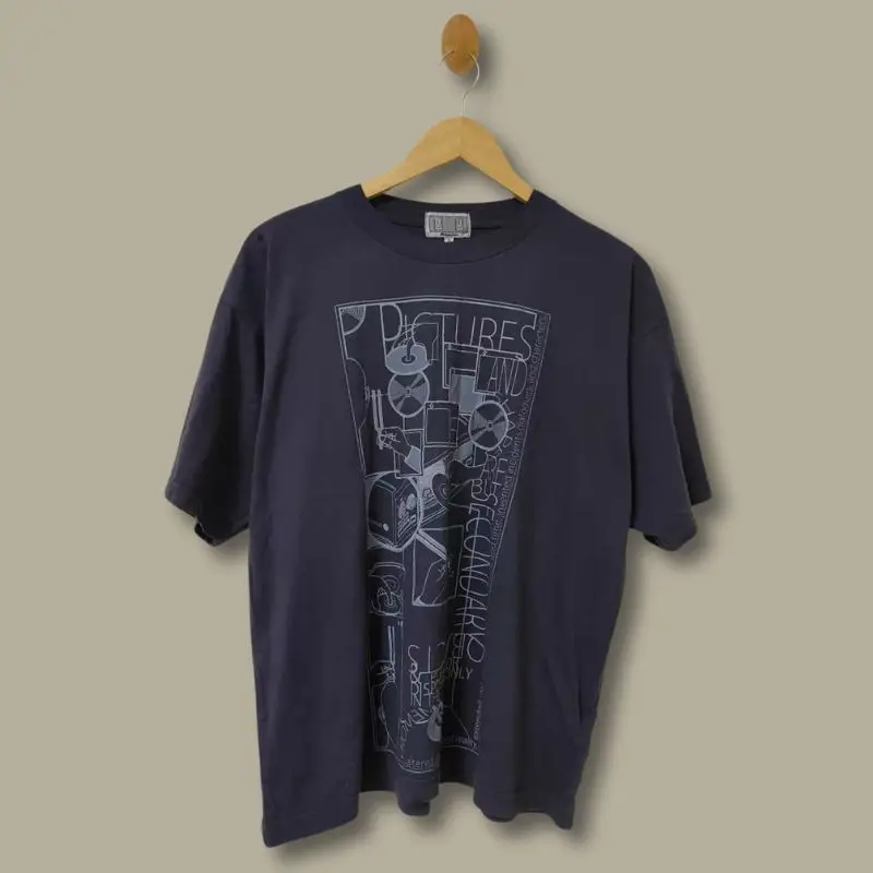 Royal Blue Summer Streetwear Men Women CAVEMPT Tshirts Line Repair Print Cotton Round Neck Short Sleeve Casual CE Tops Outfit
