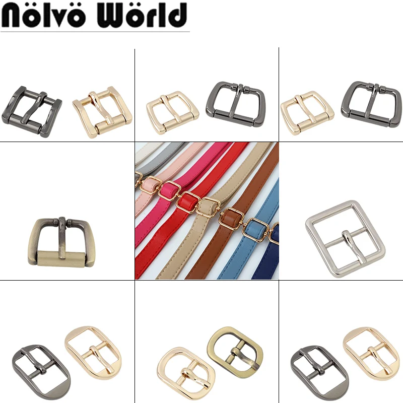 

20-100PCS Slide Metal Pin Buckles For Leather Craft Shoulder Shoe Bags Strap Belt Tri Glide Buckle Adjuster Hardware Accessories