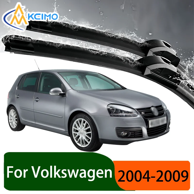 

Silent Black Front Rear Wiper Blades Set for Volkswagen Golf Mk5 2004–2009 Auto Windscreen Windshield Window Wiper Accessories