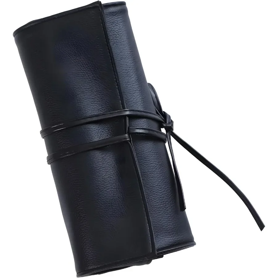 

Rollup Makeup Brush Case for Travel: PU Leather Organizer Pouch with Rolling Storage Design Ideal for Cosmetic Brush Holder and
