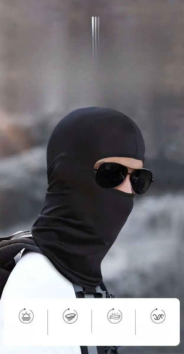 Sport all'aria aperta, ciclismo, protezione solare, foulard in seta ghiacciata, pesca, alpinismo, protezione da vento e polvere, viso_voghion.com
