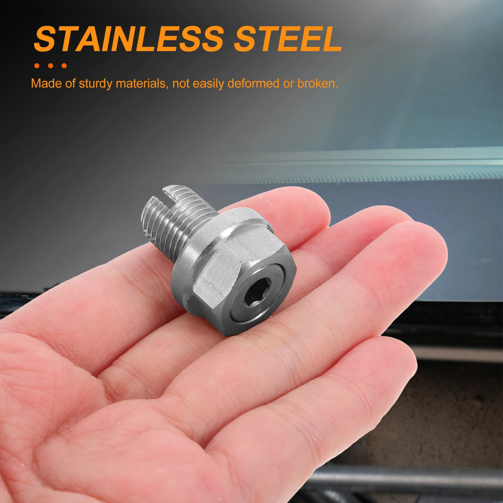 

1 set Stainless Steel Oil Pan Drain Plug Kit .1X1.25 Crush Washer Gasket Replacement Car Accessory Valve Parts Oil Drain Bolt