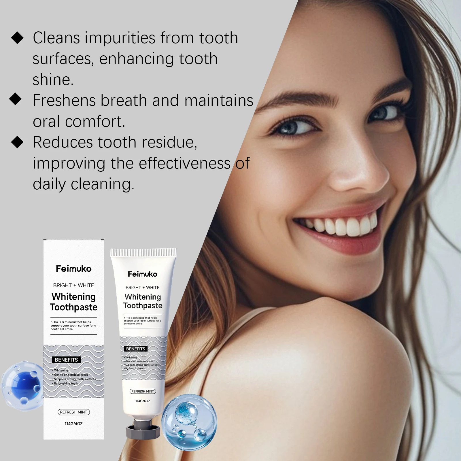 Hydroxyapatite Whitening Toothpaste New Oral Deeply Cleaning Refreshing Breath Removing Yellow Stains Mint Brighting Toothpastes