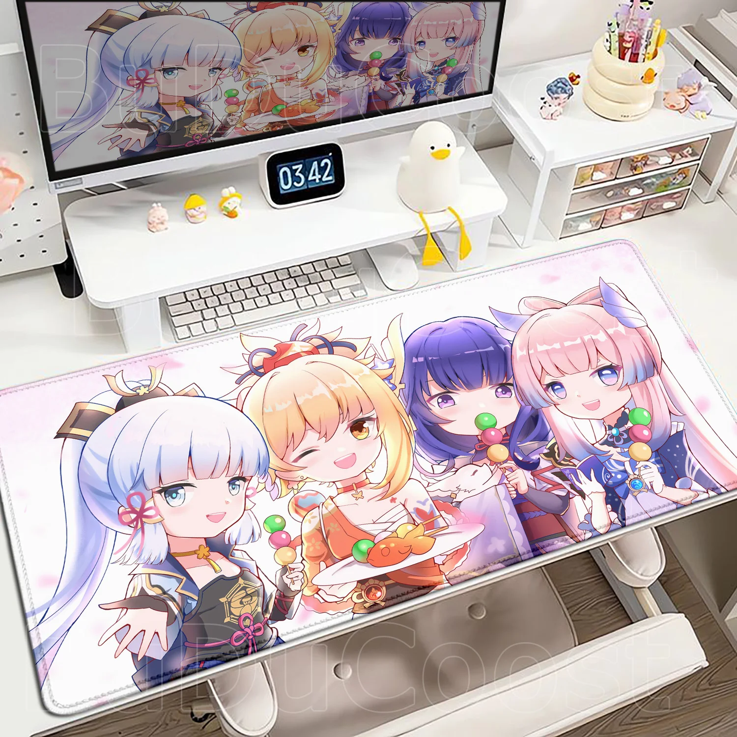 

Computer Mouse Pad Genshin Impact Raiden Shogun Kamisato Ayaka Yoimiya Sangonomiya Kokomi Desk Mat Kawaii Girl Keyboard Mousepad