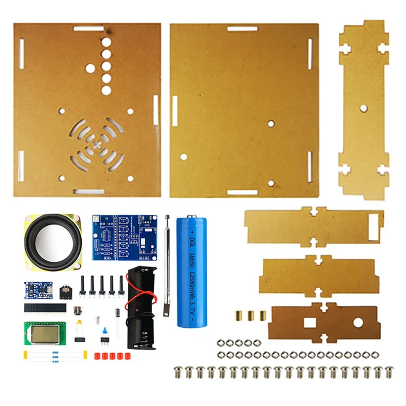 

FM Radio Receiver Electronic Welding Kit LCD Display DIY Electronic For Self Assembly And Soldering Practice Accessories B-Kit