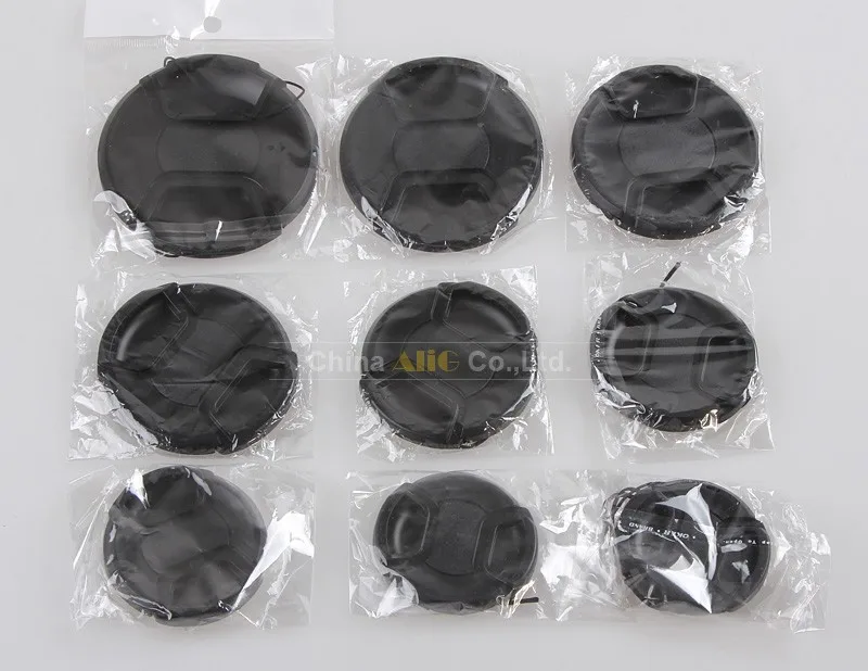 Tampa da lente da câmera dslr/slr, 9 peças, 49mm 52mm 55mm 58mm 62mm 67mm 72mm 77mm 82mm