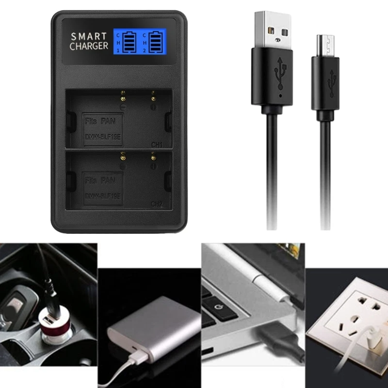 

Зарядное устройство с ЖК-экраном и микро-USB для быстрой зарядки для камер DMC-GH3, DMC-GH3A, DMC-GH3AGK F19E