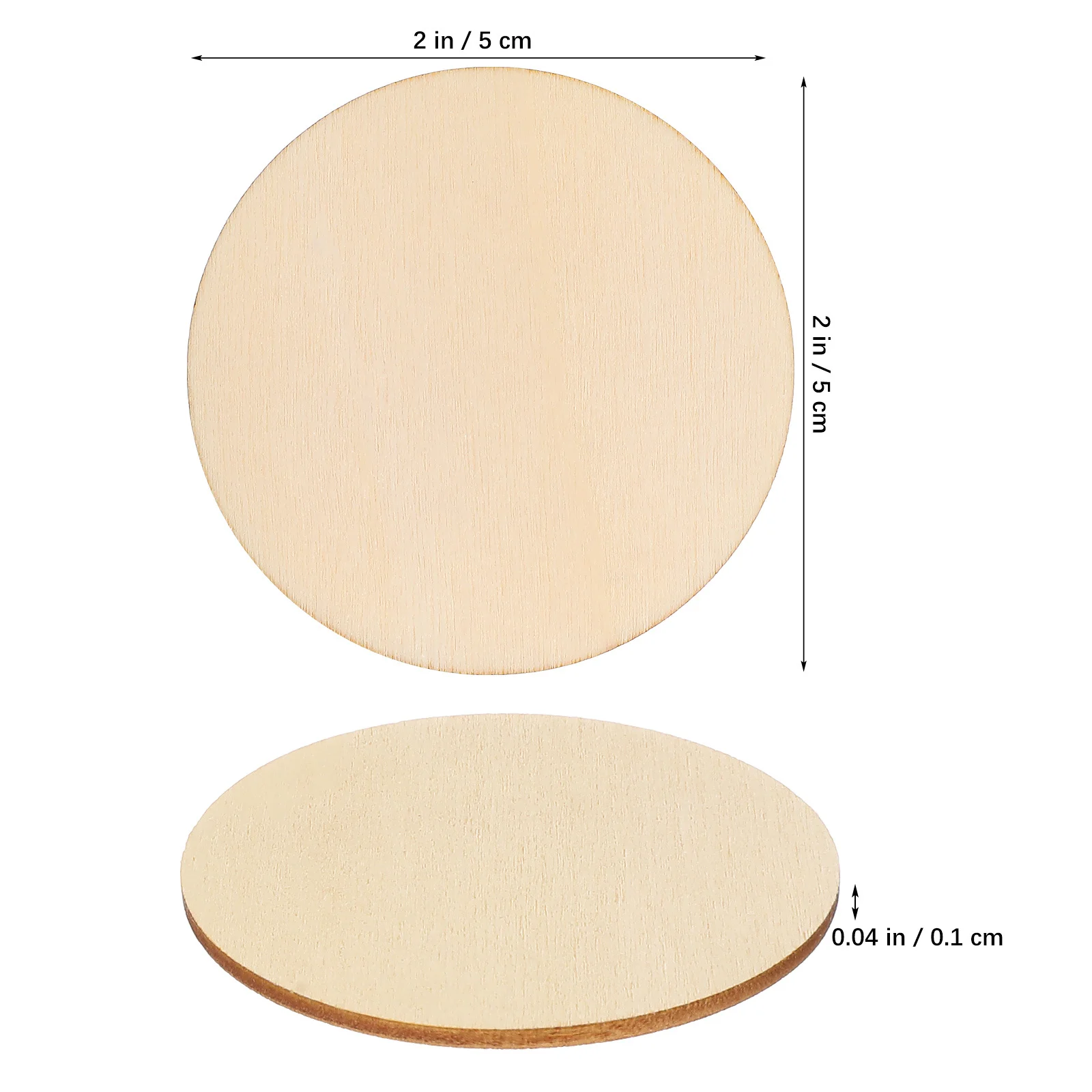 

200Pcs Wooden Discs Round Unfinished Wood Pieces for Crafts Smooth Natural Wood Slices DIY Decoration Supplies