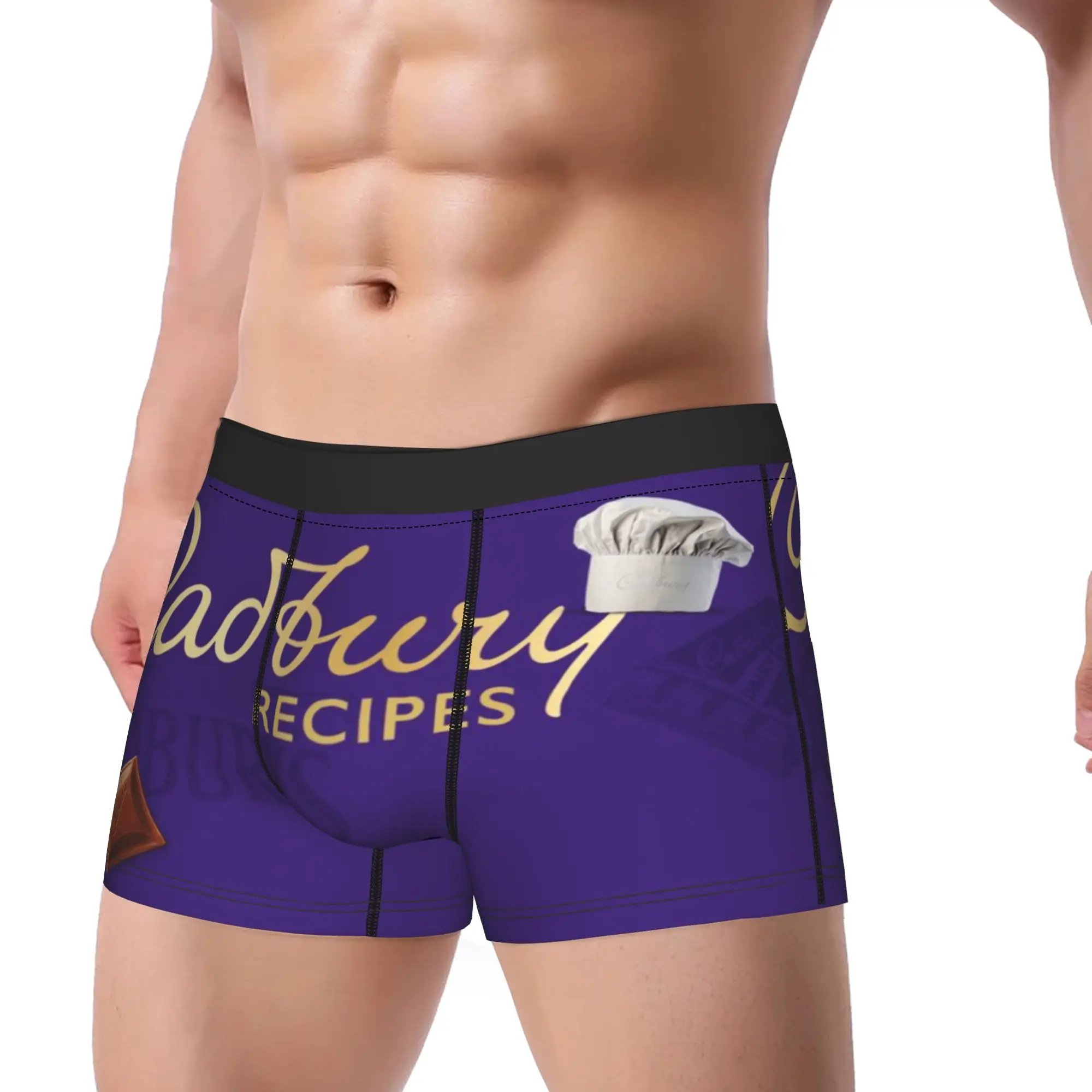 Purple Cadbury Underpants Breathbale Panties Man Underwear Ventilate Shorts Boxer Briefs
