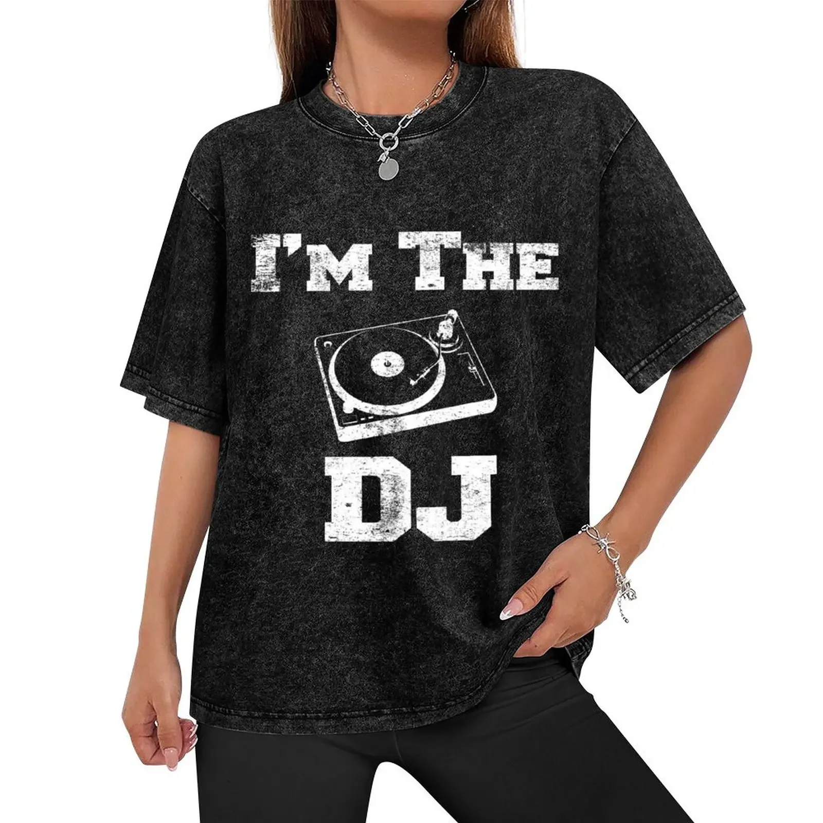 I'm The DJ Vintage Vinyl Turntable T Shirt T-Shirt blacks sports fans anime figures mens graphic t-shirts