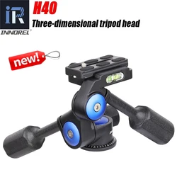 INNOREL H40 Three-dimensional Tripod Head Panoramic Ballhead Handle Adjustment for Camera Digital DSLR Max load 10kg