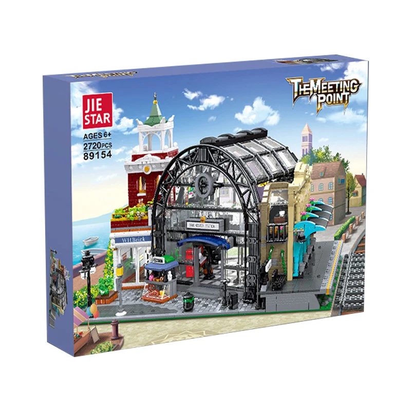 

IN STOCK 89154 MOC Street View City Train Station Building Blocks Construction Model Bricks Children's Toys Christmas Gift Set