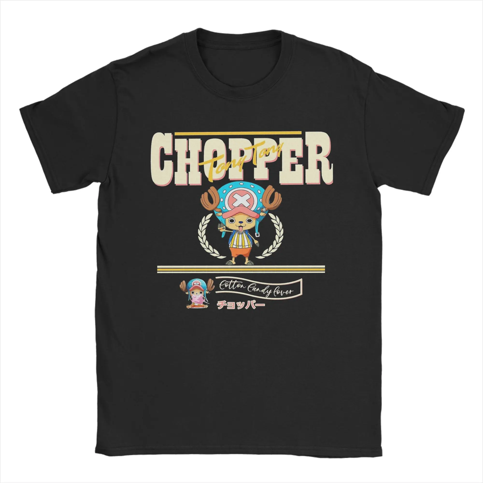 Cute and Brave Tony Tony Chopper Ones Pieces T Shirt for Men Cotton Humorous T-Shirt Tees Short Sleeve Tops New Arrival