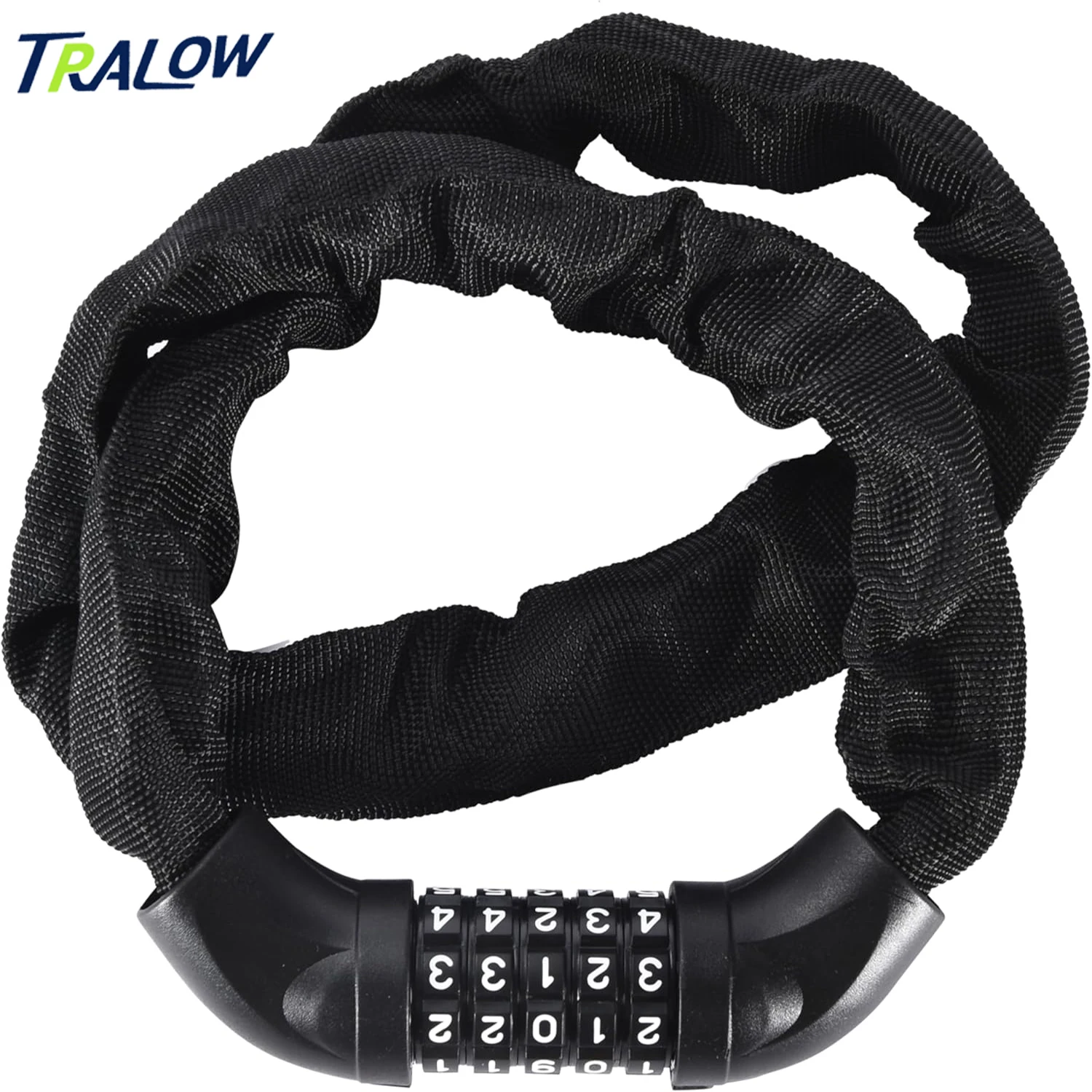 TRALOW Tool Bike Lock Heavy-Duty Anti-Theft 5-Digit Keyless Weather Resistant Friction Resistant for Road Mountain Electric