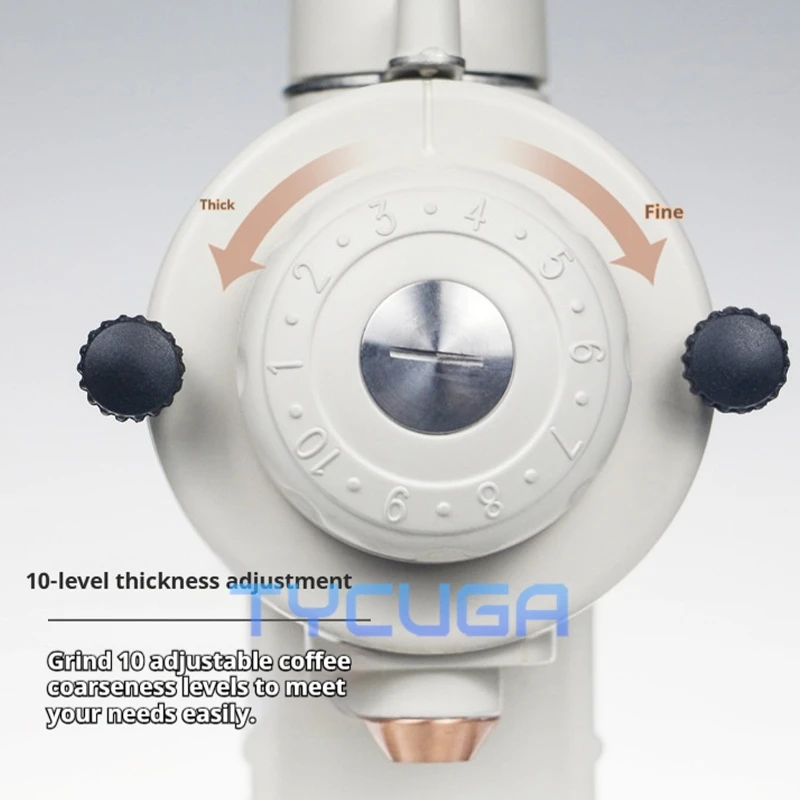 Molinillo de café con dientes de tiburón, molinillo eléctrico comercial, 200W, 10 ajustes de molienda, capacidad de 48g para verter sobre Espresso ﻿ ﻿ ﻿
