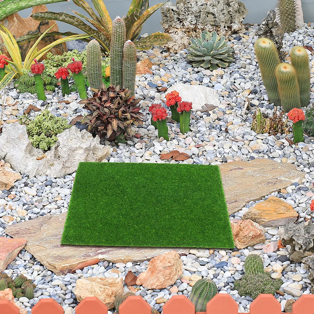 

16pcs Realistic Faux Turf 15X15Cm Simulation Moss Mat For Crafts Home Decor Artificial Grass Square Mats Diy Landscaping