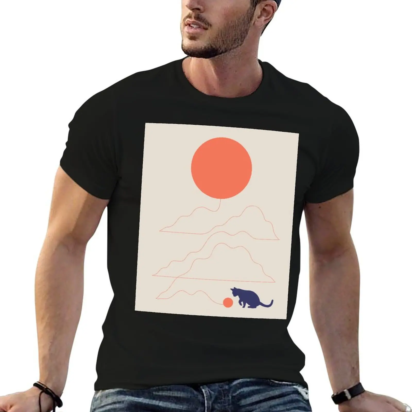 

Cat Landscape 41 T-Shirt black cotton t-shirt plain for man package man t shirts cotton t shirt for man T-shirt