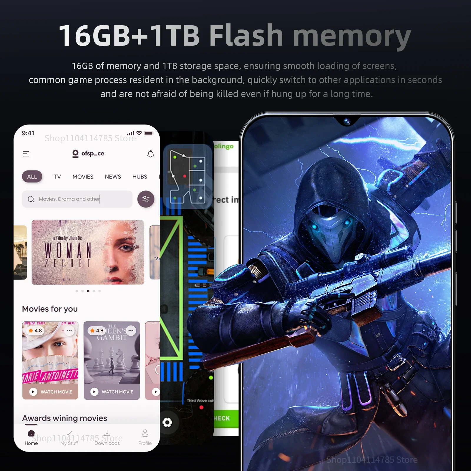 New high-end cell phones 2024 Spark 20 Pro+ smart phone 6.8inch 16G+1T original phones 5g global version android system 108MP