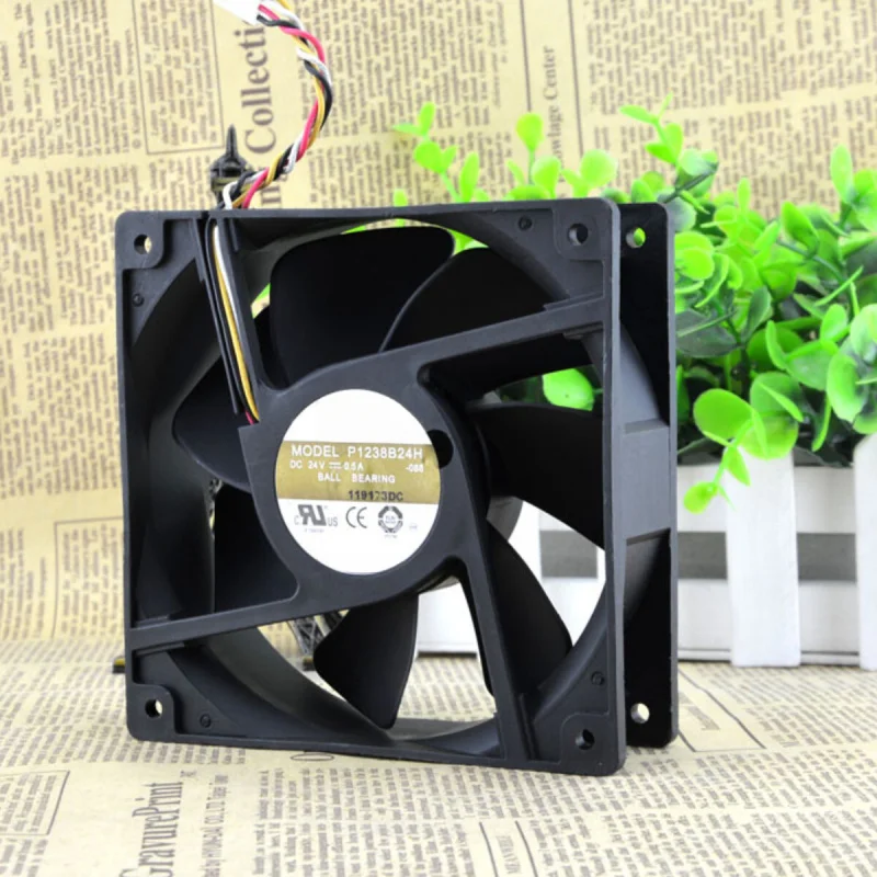 l 1PCS For AVC P1238B24H | 24V Inverter Industrial Computer Fan 120×120×38mm 12CM
