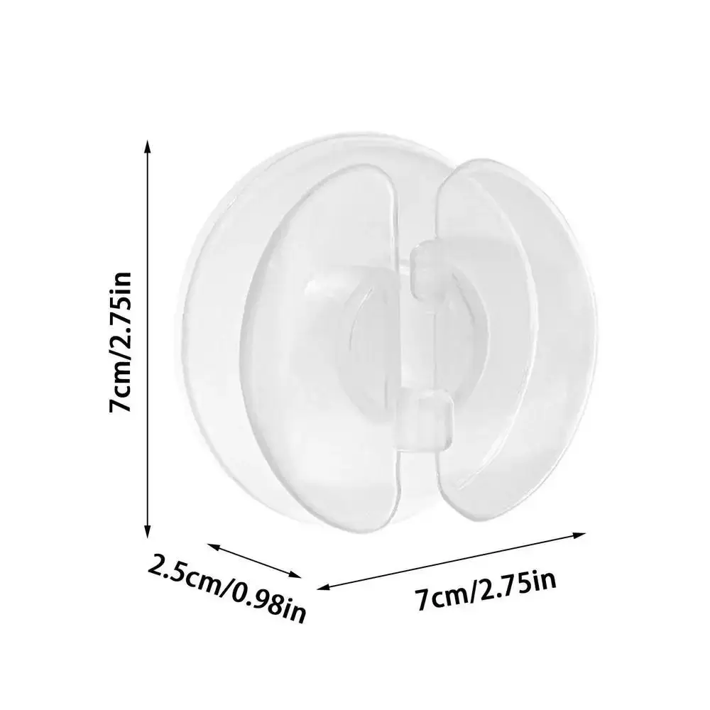 4 قطعة منظم الحبل المقاوم للاهتراء خطاف ذاتي اللصق حقيبة للتخزين المستديرة إدارة الأسلاك الشفافة مشبك تثبيت الأسلاك المكتبية #6