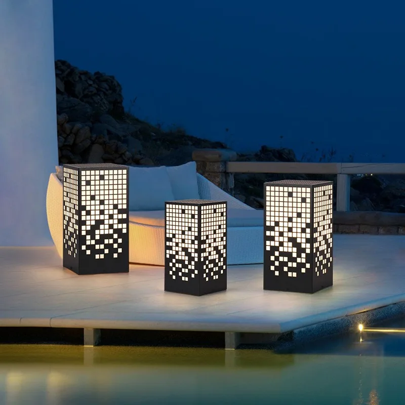 Outdoor Waterproof Modern Simple Landscape Light Garden Pillar Light Villa