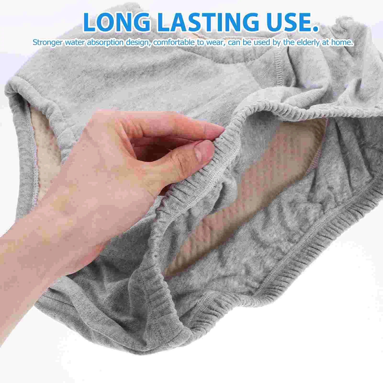 Elderly Incontinence Men\'s Anti-Urine Pants Nursing Urinary Washable Cotton Diaper Incontinence Shorts Adults Elderly