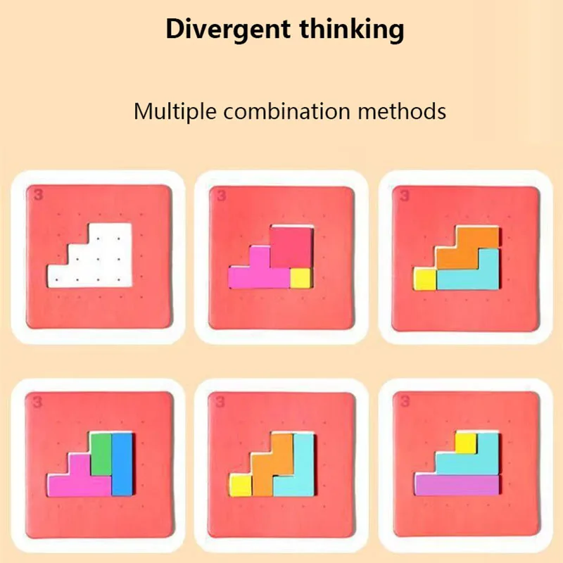 Kreatywna gra logiczna 3D na biurko Szybka i odzież Interaktywne zabawki dla rodziców i dzieci Tangram Zabawki matematyczne Kolor Kształt Zabawki edukacyjne