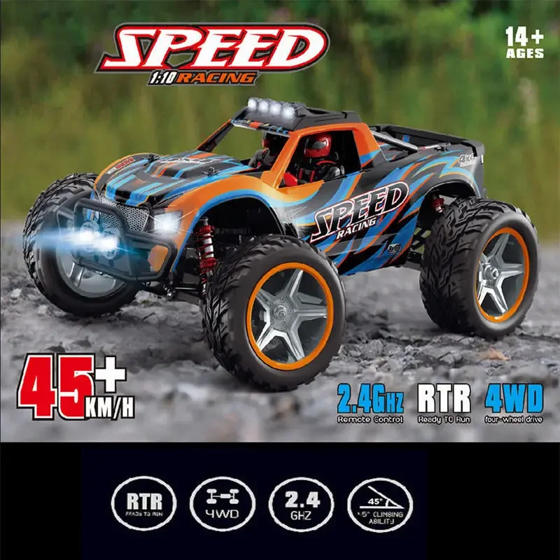 2.4Ghz 4WD Remote Control Climbing Cars Toys 1/10 Radio Control Off-Road Vehicle Toy Kids High Speed RC Drifting Car With Light