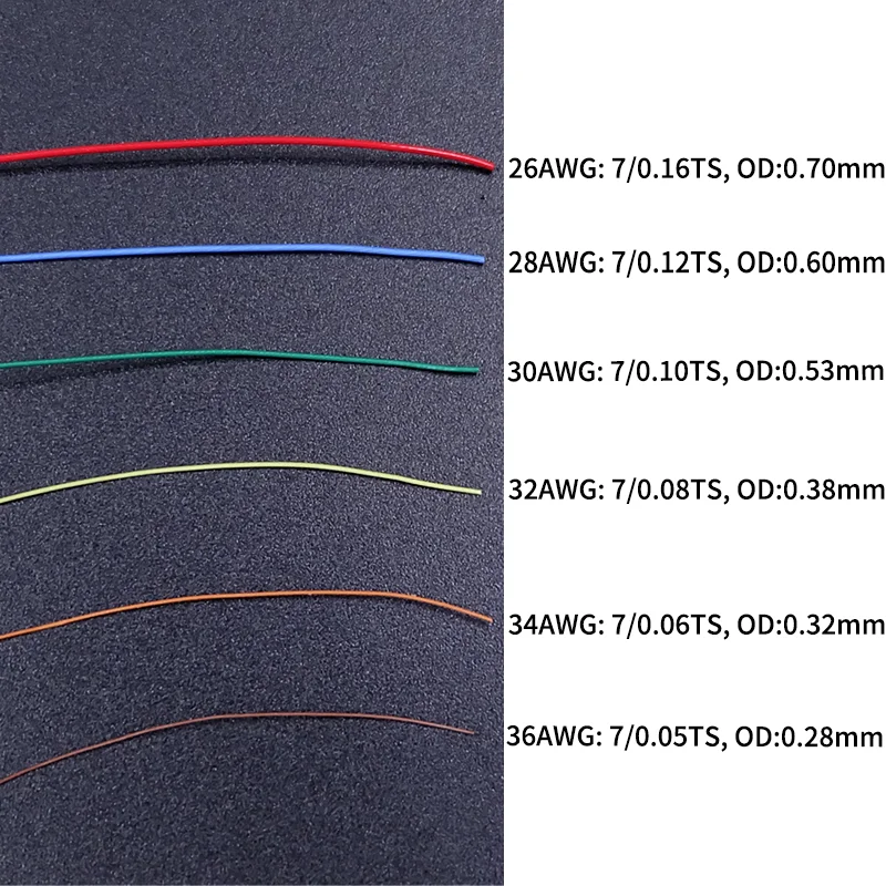 5M/50M FEP Wire 36/34/32/30/28/26AWG PTFE Plastic Ultra Fine Micro Litz Wires Solder With High Conductivity DIY Copper Cable