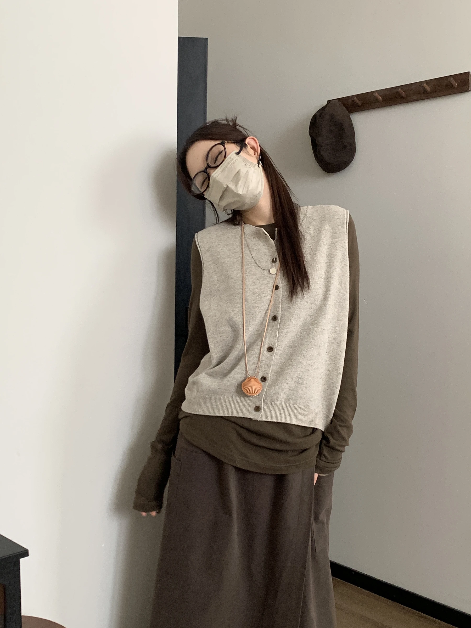 

NIZONDAYS, новинка зимы, специальная тонкая мериносовая пряжа UPW, полная шерсть, однотонный маленький жилет, джет, женская трикотажная одежда