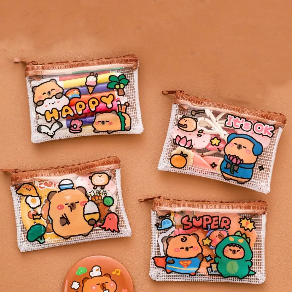 

Waterproof Capybara Storage Bag Cartoon PVC Wallet Mini Coin Purse Kids Gifts