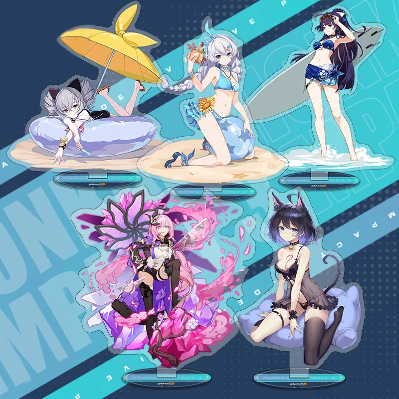 Honkai Impact 3 Elysia Bronya Zaychik Kiana Kaslana Animation Desktop Ornaments Anime New Fengdan Peripheral Games Ornaments