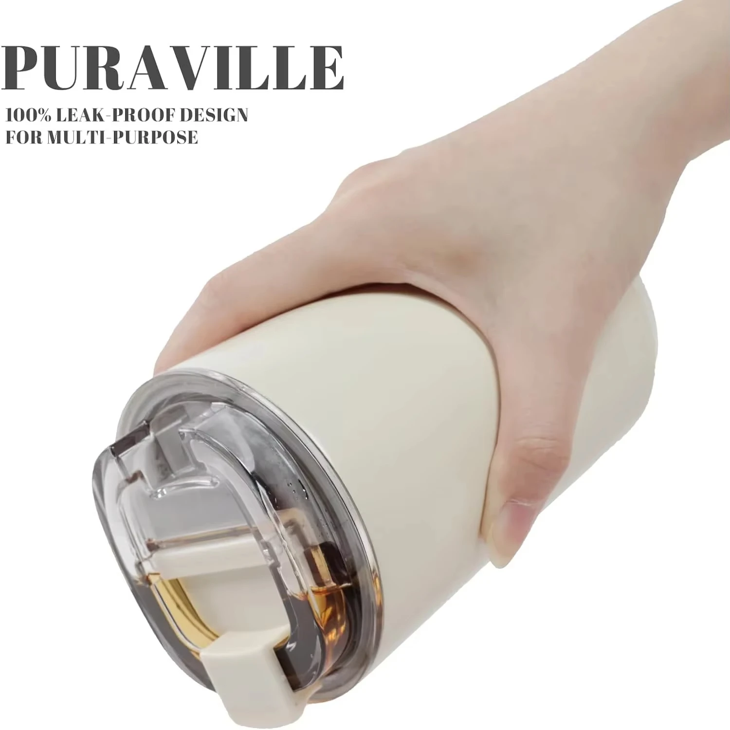1PCS Tumbler Thermos Cup Milky White Coffee Mug Car Insulated Water Bottle Travel Stainless Steel Vacuum Flasks Drinking Kettle image 3
